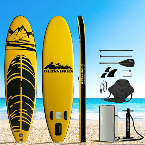 Image of Weisshorn Stand Up Paddle Board Inflatable Kayak SUP Surfboard Paddleboard 10FT