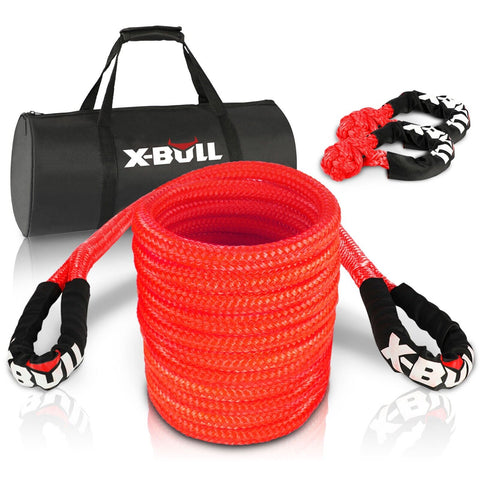 Image of X-BULL Kinetic Rope 25mm x 9m Snatch Strap Recovery Kit Dyneema Tow Winch