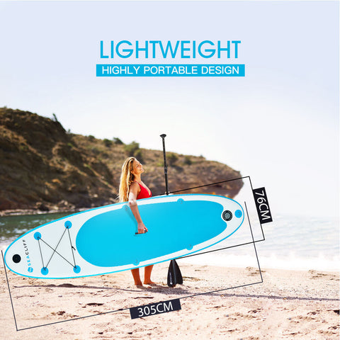 Image of SEACLIFF 10ft Stand Up Paddle Board SUP Paddleboard Inflatable Standing 305cm